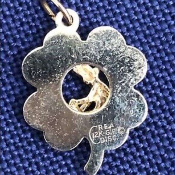 MCM 12k Gold Filled Lucky Alaska Miner Charm Tag Pendent - Picture 2 of 2